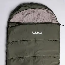 Спальний мішок Lugi з капюшоном хакі 210 x 70 см (LU-010) - мініатюра 2