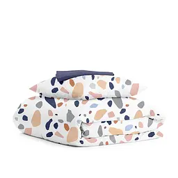 Дитяча постільна білизна в ліжечко GEMSTONES CS9, рожевий (StoneRoseGreyWhite_DarkBlue_140)