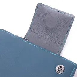Жіноче портмоне з оригінальною монетницею з натуральної шкіри ST Leather 19450 бірюзовий - мініатюра 6