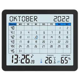 Годинник-календар настільний Technoline WT2600 Black (WT2600) - мініатюра 3