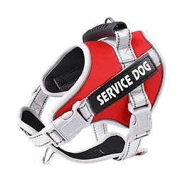 Нейлонова водонепроникна регульована шлея ServiceDog для собак, XX-Large Червоний