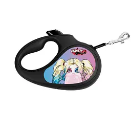 Повідець-рулетка для собак Waudog R-leash рисунок Харли Квинн M до 25 кг 5 м светоотражаюча стрічка