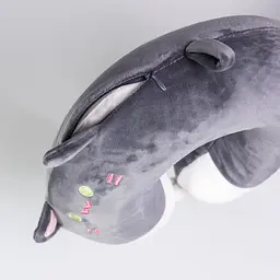 Подушка для шиї Kitty U-подібна темно-сірий HP-56-11BG - мініатюра 5