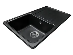 Кухонна мийка Miraggio VERSAL black (0002349) Граніт, Врізна, Чорний - мініатюра 3