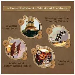 Конструктор Pantasy Original Дирижабль Steampunk (85021) - мініатюра 3