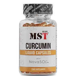 Куркумін MST Nutrition Curcumin NovaSOL, 60 капсул для підтримки суглобів та імунітету
