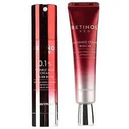 Набір для догляду за шкірою обличчя Tony Moly Red Retinol 0.1% Wrinkle Multi Cream Set: крем для обличчя 50 мл + крем для обличчя 30 мл