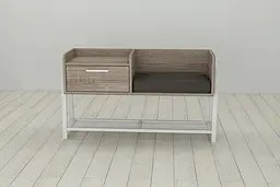 Банкетка з тумбочкою Ferrum-decor Бланка 540x1000x320 метал Білий ДСП Сонома Трюфель 16 мм (FRD-103035) - мініатюра 4