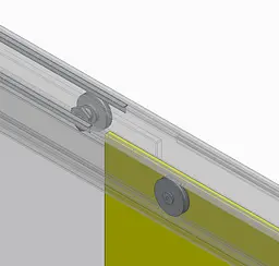Двері в нішу Koer SR SD03-140x200-TR-01 прозоре скло Easy Clean 8 мм, хром KR5385, універсальні, прозорий, хром - мініатюра 2