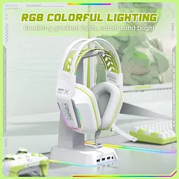 Навушники Onikuma ігрові з мікрофоном X-13 Pro White для ПК ноутбука PS4 PS5 з RGB підсвіткою та шумоподавленням Білий - мініатюра 5