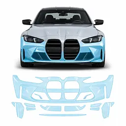 Антигравійна захисна бронеплівка за лекалами для BMW M3 G80 facelift 2024- передній бампер