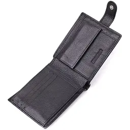 Горизонтальне чоловіче портмоне з натуральної шкіри ST Leather 22487 чорний - мініатюра 10