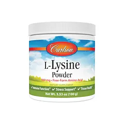 Амінокислота Carlson Labs L-Lysine Powder, 100 грам