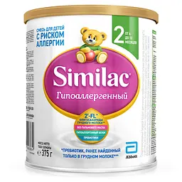 Суха молочна суміш Similac Гіпоалергенний 2, 375 г