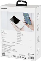 Зовнішній акумулятор Baseus Qpow 20000 mAh із вбудованим кабелем Type-C PPQD-G02 білий - мініатюра 4