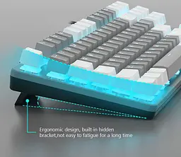 Клавіатура ігрова механічна Aula Mechanical F-3287 Grey-White Keycap KRGD Blue - мініатюра 6