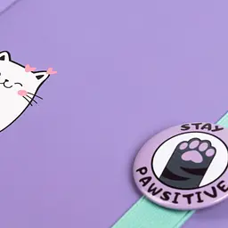 Щоденник шкільний Yes Pawsitive з набором значків A5 40 аркушів твердий (911711) - мініатюра 2