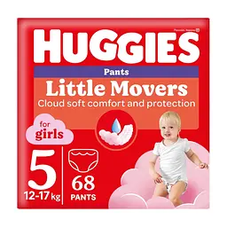 Підгузки Huggies Little Movers/Pants 5 (12-17 кг) Box для дівчаток 68 шт (5029053564111)