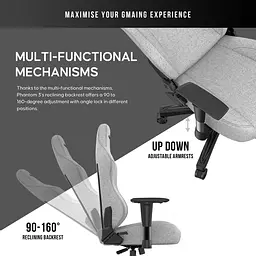 Ігрове крісло Anda Seat Phantom 3 XL Fabric Gray (AD18XL-52-G-F-G01) - мініатюра 13