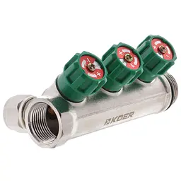 Колектор вентильний з фітингом Koer KR.1123-3 3/4"x3 ways KR2830 - мініатюра 2