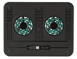 Підставка для ноутбука до 16" Trust Cyclone, Black, 2x8 см вентилятори, 8 рівня підйому та нахилу, 230х300х15 мм, 531 г (17866) - мініатюра 2