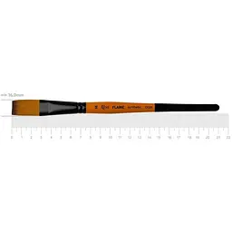 Пензель синтетика плоска FLAME 1368F №18 коротка ручка Rosa