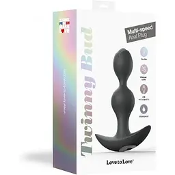 Анальний стимулятортLove To Love Twinny Bud Black - мініатюра 5