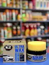 Поліроль кузова автовоск K2 Ultra Wax 250 г з губкою - мініатюра 2
