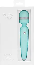 Розкішний вібромасажер PILLOW TALK - Cheeky Teal з кристалом Swarovski, плавне підвищення потужності - мініатюра 7