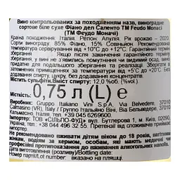Вино Feudo Monaci Fiano Salento IGT біле сухе, 0,75 л, 12% (554557) - мініатюра 5