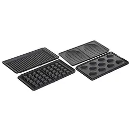 Tefal Мультимейкер Snack collection 700Вт, тефлон, 3 пластини, корпус-нержав.сталь/пластик, чорний - мініатюра 6