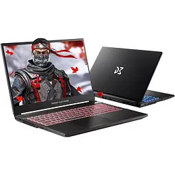 Ноутбук Dream Machines RT5060-15UA27 15.6” FHD 144Hz/Ryzen 7 H255/16 GB/SSD 512GB/RTX5060/2.5GLAN/DOS - мініатюра 2
