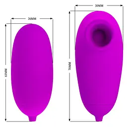 Вібратор з вакуумним стимулятором клітора Pretty Love Suction Vibro Bullets рожевий - мініатюра 9