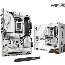Материнська плата ASRock B850 Steel Legend WiFi (AM5/B850, 4*DDR5, 2xPCIex16, HDMI, 4xSATA,4xM.2, 2.5GLan, ATX) (B850 Steel Legend WiFi) - мініатюра 2
