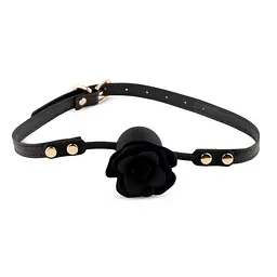 Кляп Black Rose Ball Gag чорний - мініатюра 2
