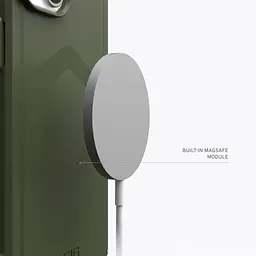 Оригинальный противоударный чехол для Iphone 15/14/13 UAG Essential Armor MagSafe Olive Drab 114288117272 - миниатюра 6
