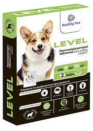 Таблетки від бліх та кліщів Level Healthy pet для собак 8-16 кг ЦІНА ЗА 1 ШТ