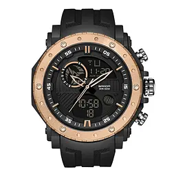 Чоловічий наручний годинник 6012 Black-Rose Gold Sanda acs0030973