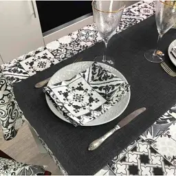 Доріжка на стіл Прованс Black Milan 120х40 (4823093434561) - мініатюра 3