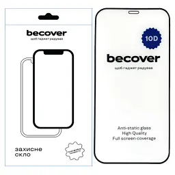 Скло захисне BeCover Apple iPhone 12 10D Black (711324)