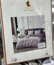 Постільна білизна L&M Home Textiles двоспальне з вареної бавовни не вимагає прасування 100% бавовна 180х220см Сірий - мініатюра 3