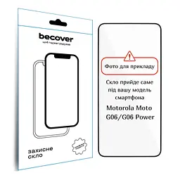 Скло захисне BeCover Motorola Moto G06 / G06 Power 4G Black (714364) - мініатюра 2