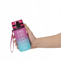 Пляшка для води спортивна 4FIZJO 500 мл 4FJ0628 Pink/Sky Blue (P-5905973400749) - мініатюра 12
