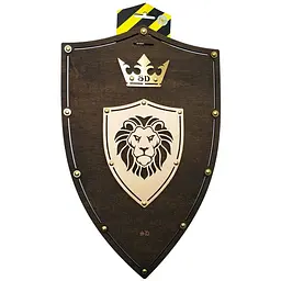 Сувенірний дерев'яний щит Сувенір-декор Лев Венге Lion 47х30 см