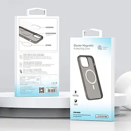 Чохол Vokamo Glacier для iPhone 15 Pro з магнітом білий матовий - мініатюра 3