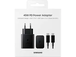 Мережевий зарядний пристрій Samsung EP-T4511 45 W Type-C to Type-C cable Black (EP-T4511XBEGEU) - мініатюра 5