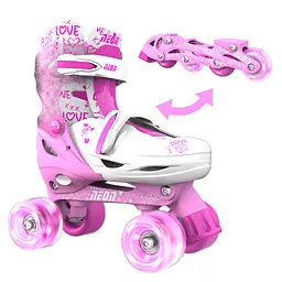 Ролики Neon Combo Skates Размер 30-33 Розовый