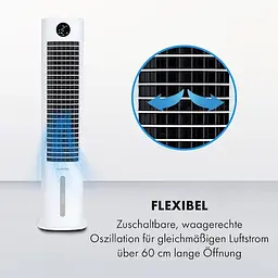 Охолоджувач повітря Klarstein Skytower Grand Smart 480 м3 /год білий (10035816) - мініатюра 6