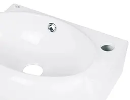Комплект Qtap Leo: Раковина підвісна овальна права 430x285x160 мм White + Донний клапан PU02O (QT11115011RWN47333) - мініатюра 5