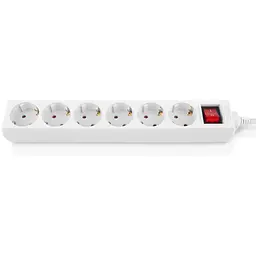 Мережевий фільтр живлення REAL-EL RS-6 Protect M 5m, white (EL122300035)